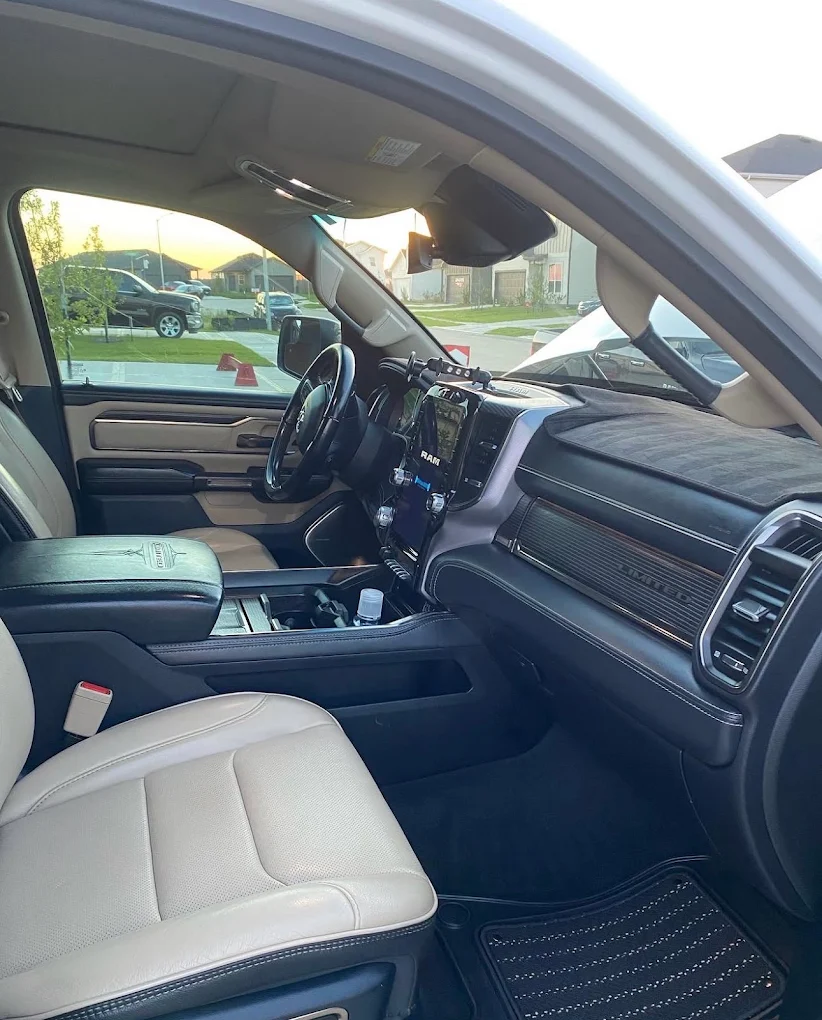 Ram 1500 Limited interior after deep interior cleaning