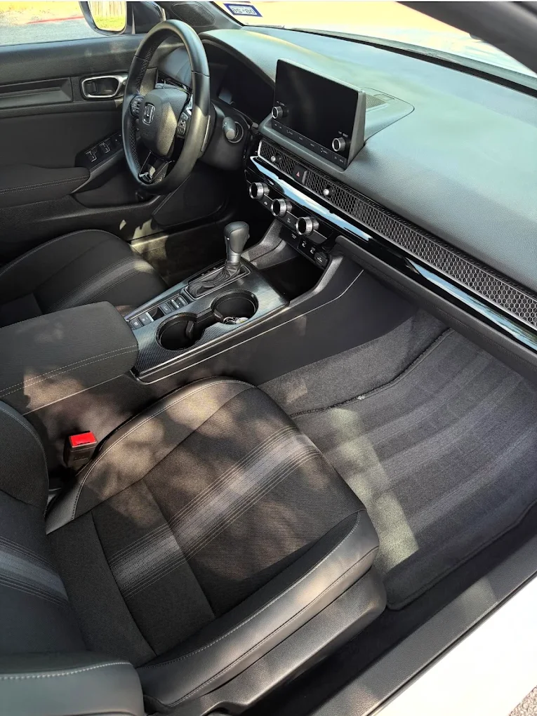 Honda Civic interior vacuumed and detailed